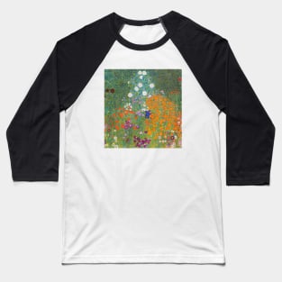 Gustav Klimt Flower Garden Famous Art Baseball T-Shirt